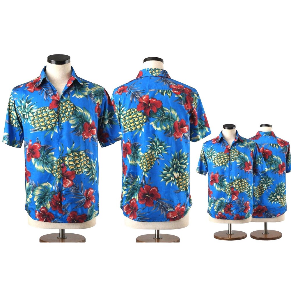 Dolphino Collect Men’s XL Hawaiian Shirt Floral Short Sleeve Button Up Collared
